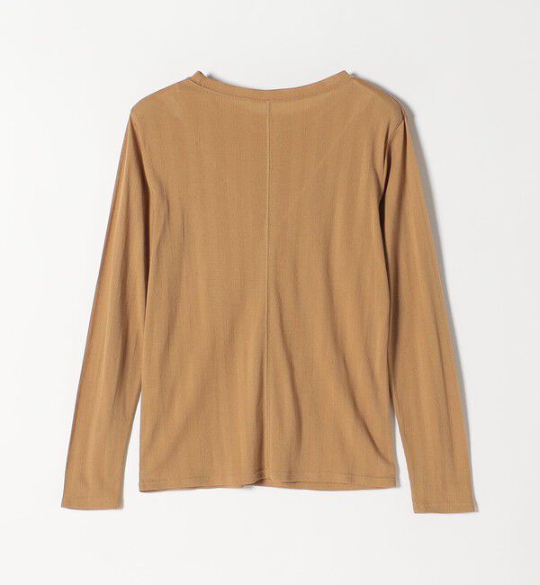 SHIPS any「SHIPS any:〈洗濯機可能〉シアー リブ ロング スリーブ クルーネック TEE」|Tシャツ・カットソー|