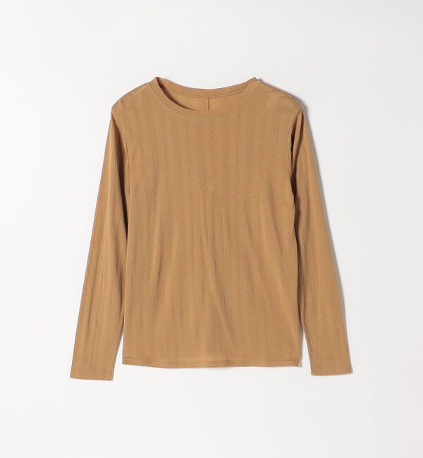 SHIPS any「SHIPS any:〈洗濯機可能〉シアー リブ ロング スリーブ クルーネック TEE」|Tシャツ・カットソー|