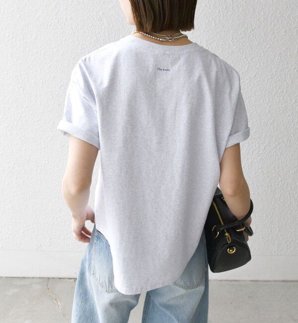 SHIPS any「【SHIPS any別注】KNiTS:〈洗濯機可能〉ラウンドヘム プリント ショート TEE」|Tシャツ・カットソー|