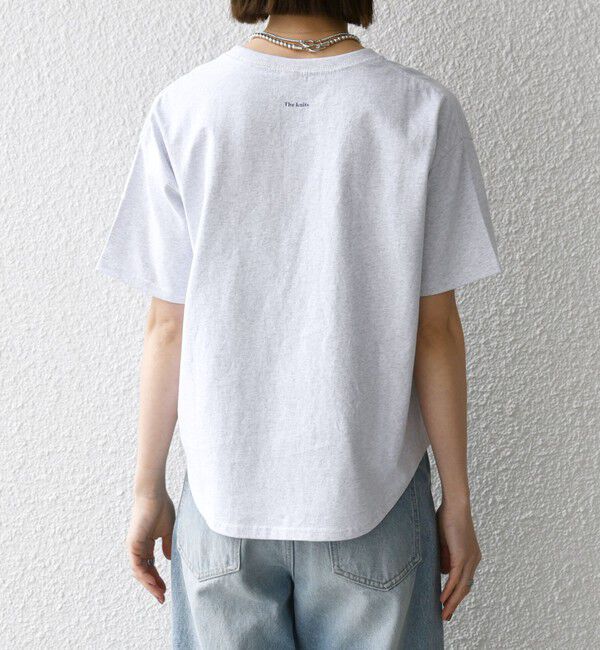 SHIPS any「【SHIPS any別注】KNiTS:〈洗濯機可能〉ラウンドヘム プリント ショート TEE」|Tシャツ・カットソー|