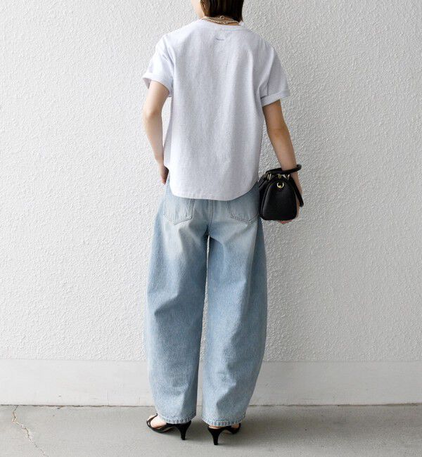 SHIPS any「【SHIPS any別注】KNiTS:〈洗濯機可能〉ラウンドヘム プリント ショート TEE」|Tシャツ・カットソー|