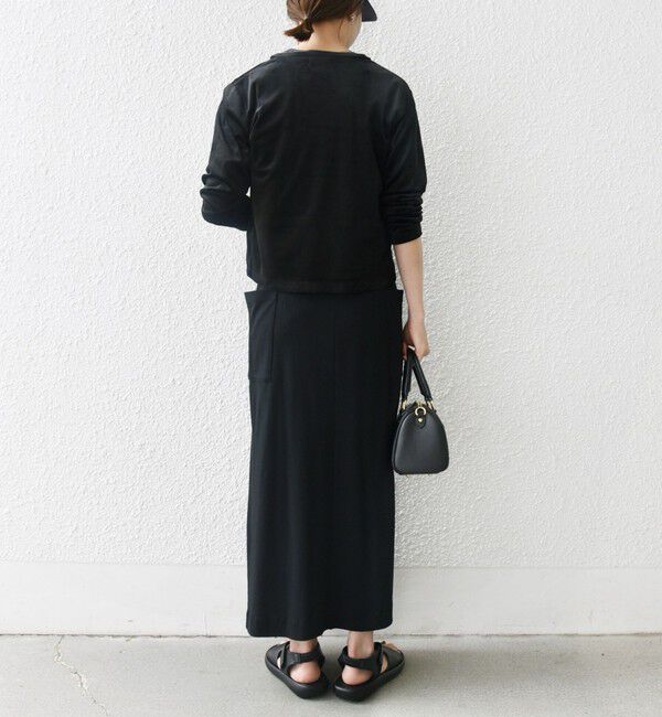 SHIPS any「SHIPS any:〈洗濯機可能〉ポリエステル ベロア コンパクト スナップ カーディガン」|カーディガン|