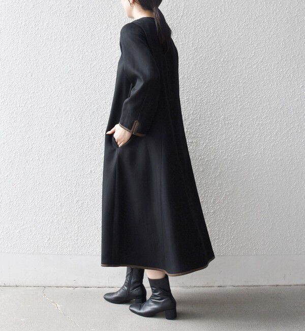 SHIPS any「SHIPS any: ヘリンボーン パイピング フレア ワンピース」|ワンピース|