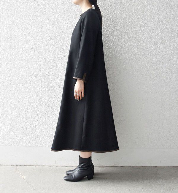 SHIPS any「SHIPS any: ヘリンボーン パイピング フレア ワンピース」|ワンピース|