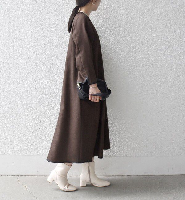 SHIPS any「SHIPS any: ヘリンボーン パイピング フレア ワンピース」|ワンピース|