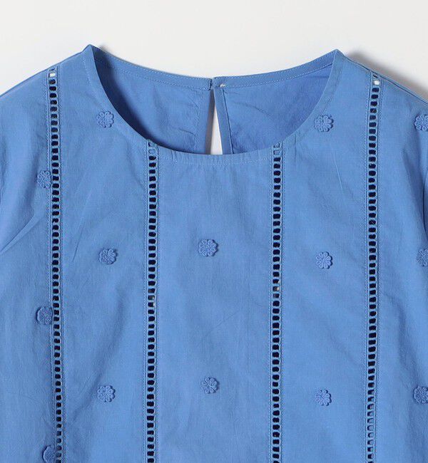 SHIPS any「【WEB限定】SHIPS any:〈洗濯機可能〉フラワー モチーフ ハシゴレース クルーネック ブラウス」|シャツ・ブラウス|