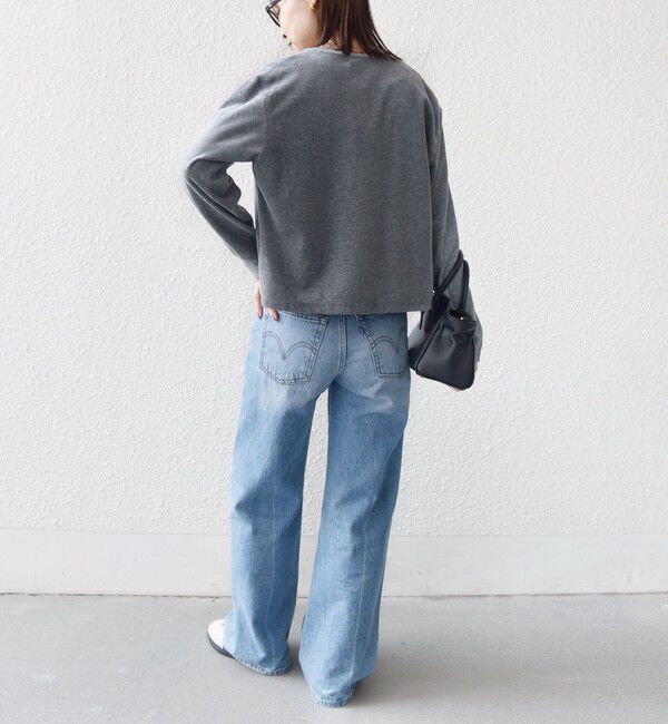 SHIPS for women「〈手洗い可能〉コットン ベロア パール モチーフ ボタン カーディガン」|カーディガン|