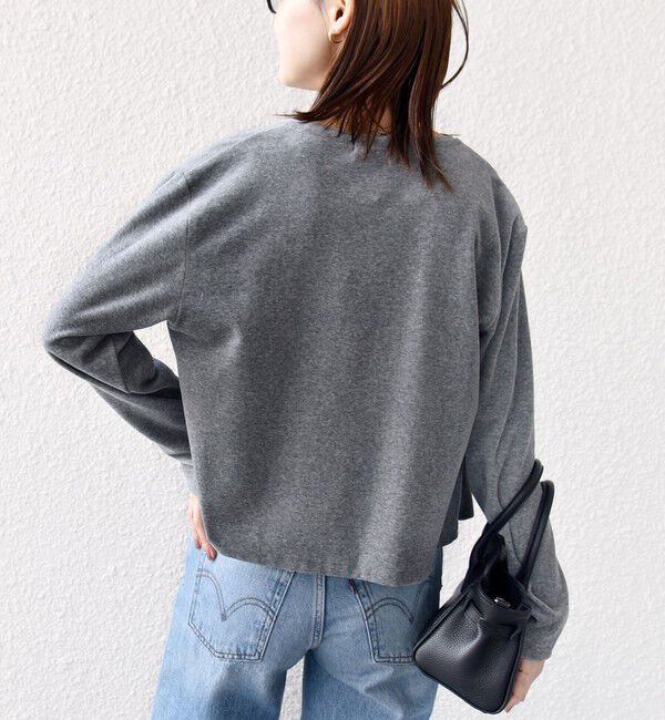 SHIPS for women「〈手洗い可能〉コットン ベロア パール モチーフ ボタン カーディガン」|カーディガン|