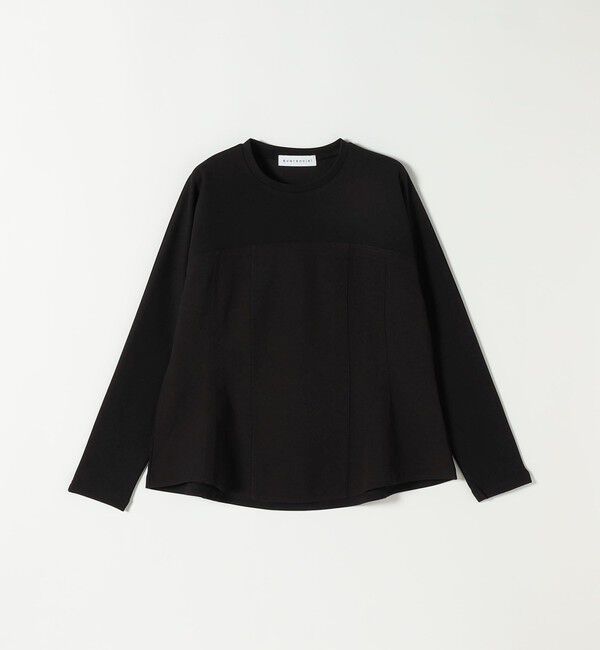 quaranciel「《予約》quaranciel:〈洗濯機可能〉カットジョーゼット ドッキング フレア プルオーバー」|Tシャツ・カットソー|