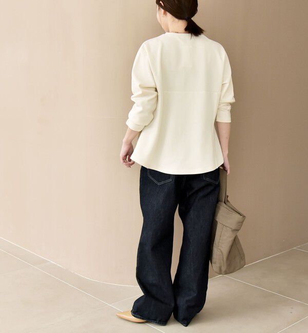 quaranciel「《予約》quaranciel:〈洗濯機可能〉カットジョーゼット ドッキング フレア プルオーバー」|Tシャツ・カットソー|