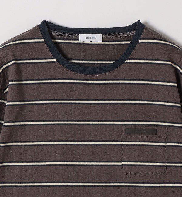 SHIPS any「《予約》SHIPS any:〈洗濯機可能〉マルチボーダー リンガー ロンTEE」|Tシャツ・カットソー|