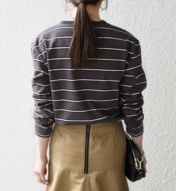 SHIPS any「《予約》SHIPS any:〈洗濯機可能〉マルチボーダー リンガー ロンTEE」|Tシャツ・カットソー|