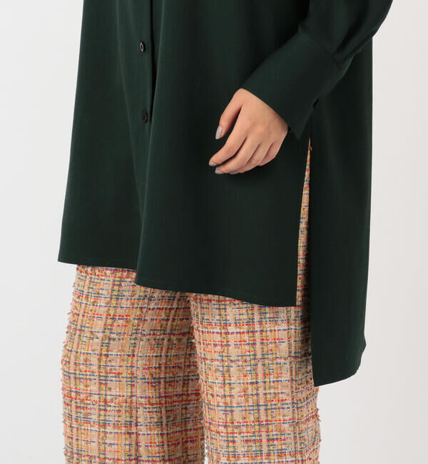 CABaN「 ウールツイル ハイネックロングシャツ」|シャツ・ブラウス|