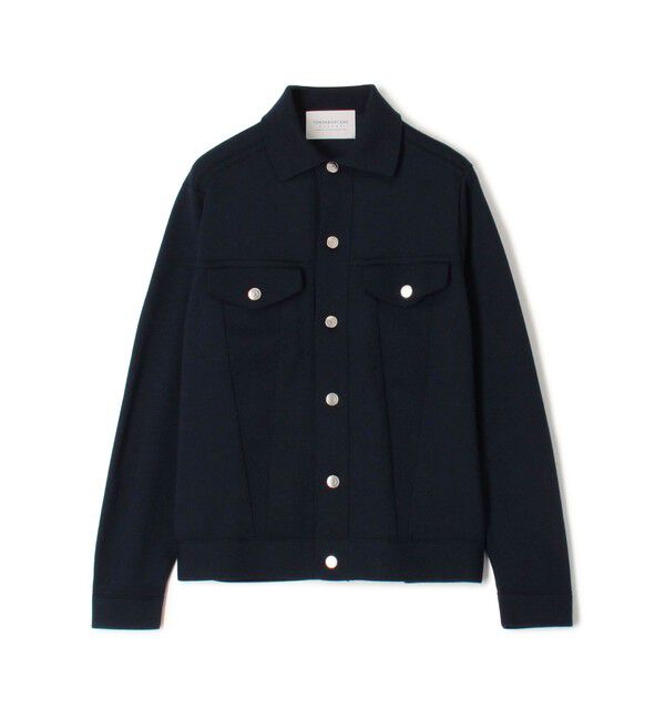 TOMORROWLAND MENS「TOMORROWLAND tricot ウールシルクミラノリブ ニットGジャン」|ニット・セーター|67 ダークブルー