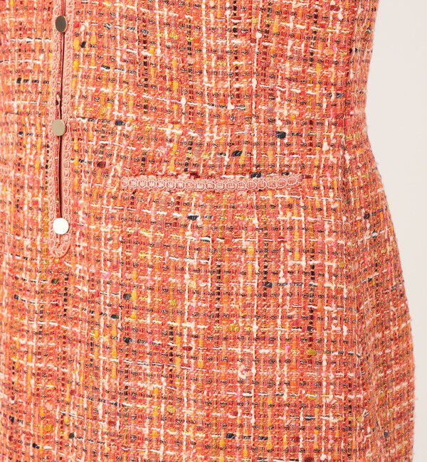 Ballsey「シャイニーカラーツイード ストレートジャンパースカート」|ジャンパースカート|