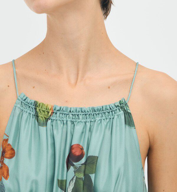 CABaN「CABaN シルク Green Showerプリント キャミソールワンピース」|ワンピース|