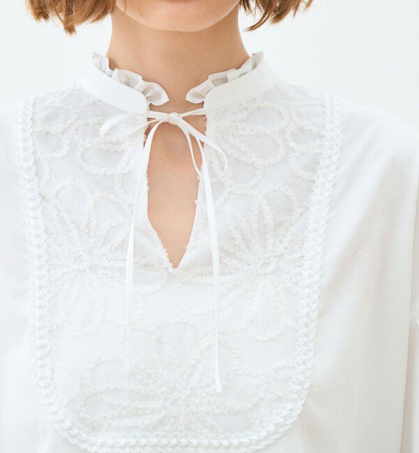TOMORROWLAND collection「ホワイトコンビネーション ボザムチュニックブラウス」|シャツ・ブラウス|