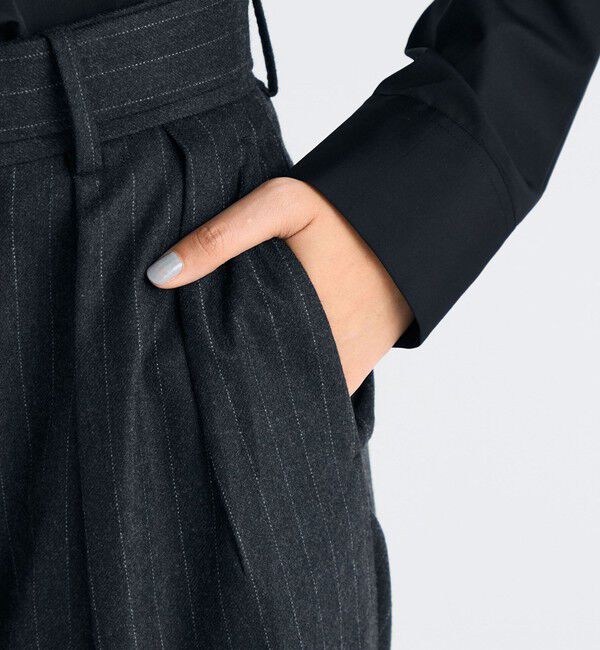 Edition「ストレッチフラノ ベルテッドスラックス」|スラックス|