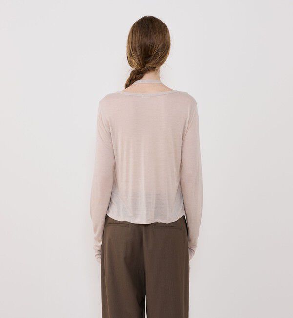 GALERIE VIE「レーヨンカシミヤジャージー ホルターネックコンビカーディガン」|カーディガン|