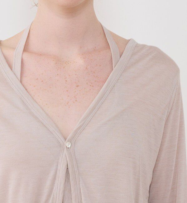 GALERIE VIE「レーヨンカシミヤジャージー ホルターネックコンビカーディガン」|カーディガン|