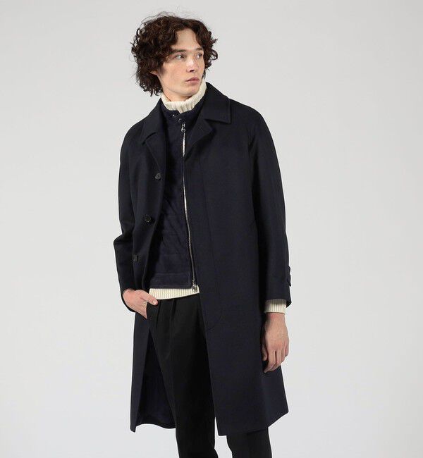 TOMORROWLAND MENS「SUPER160&rsquo;Sウール バルカラーコート」|ステンカラーコート|