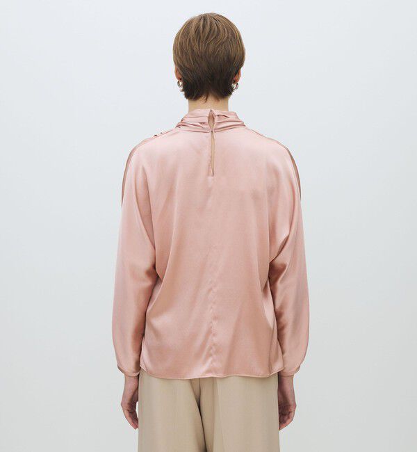 TOMORROWLAND collection「ウォッシャブルサテン ドレープブラウス」|シャツ・ブラウス|