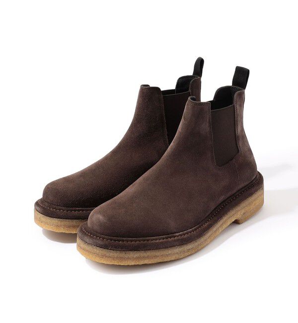 JAMES PERSE「スエード チェルシーブーツ SMOTP8484」|ショートブーツ|48 ダークブラウン系