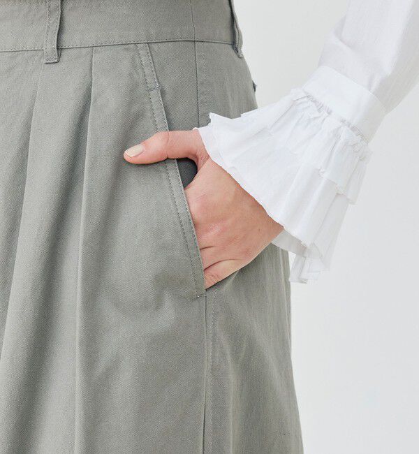 GALERIE VIE「ノンマーセライズドコットン タックワイドパンツ」|その他|