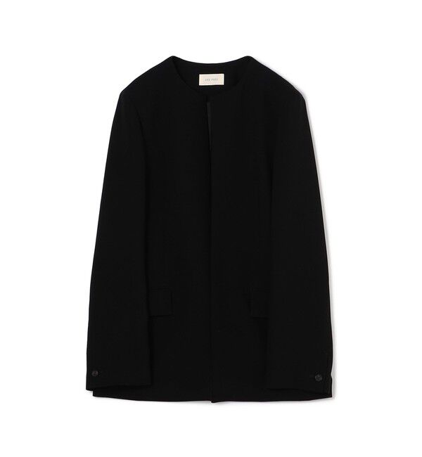 DES PRES「ライトダブルクロス ノーカラージャケット」|ノーカラージャケット|19 ブラック