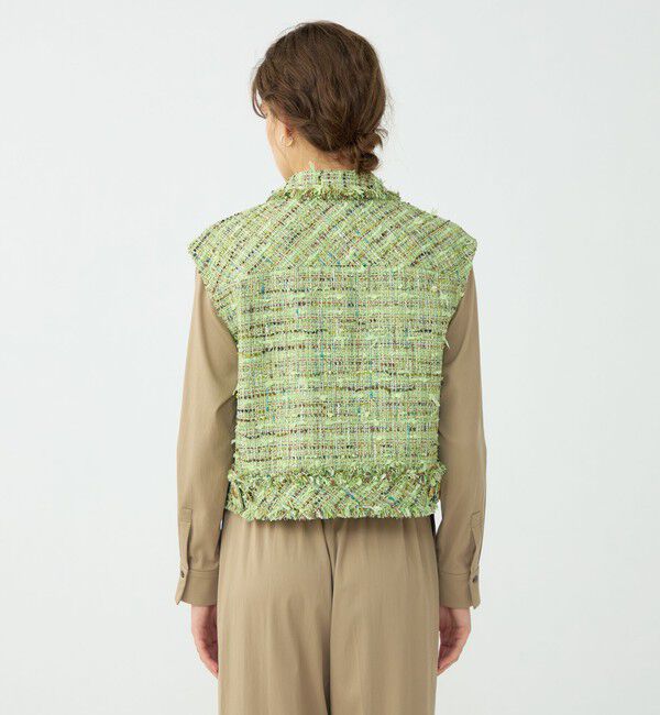 Ballsey「プレリーツイード ステンカラーショートジレ」|ベスト・ジレ|