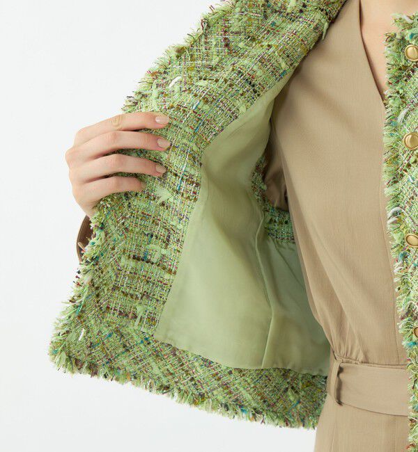 Ballsey「プレリーツイード ステンカラーショートジレ」|ベスト・ジレ|