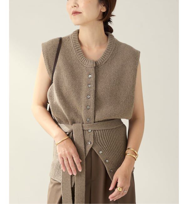 Plage「R&rsquo;IAM ローゲージニットベスト」|ニット・セーター|