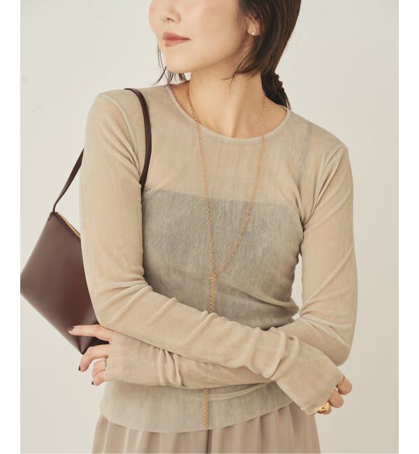 Plage「《一部カラーWEB限定追加》Flocky Mesh ロンT」|Tシャツ・カットソー|