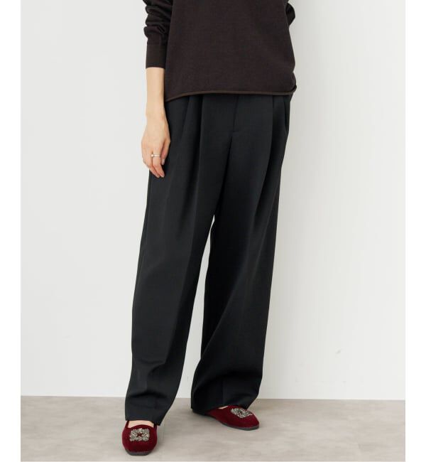 IENA「サスペンダーダブルクロスパンツ」|スラックス|