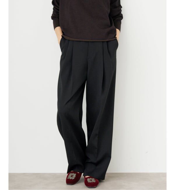 IENA「サスペンダーダブルクロスパンツ」|スラックス|