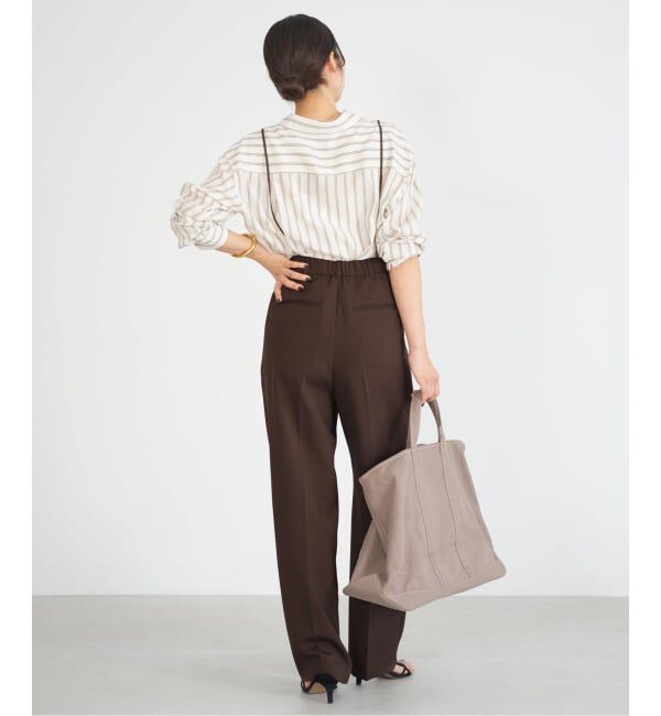 IENA「サスペンダーダブルクロスパンツ」|スラックス|