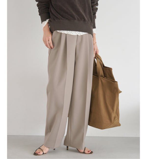 IENA「サスペンダーダブルクロスパンツ」|スラックス|