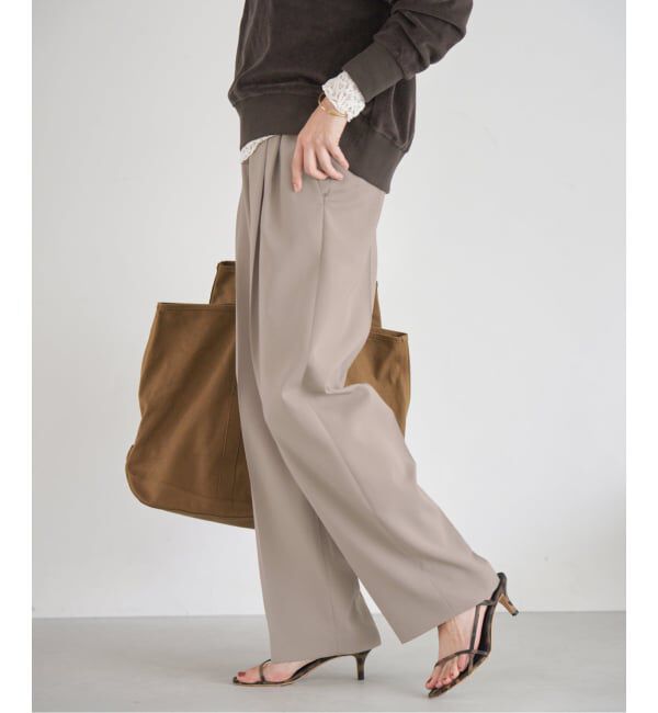 IENA「サスペンダーダブルクロスパンツ」|スラックス|