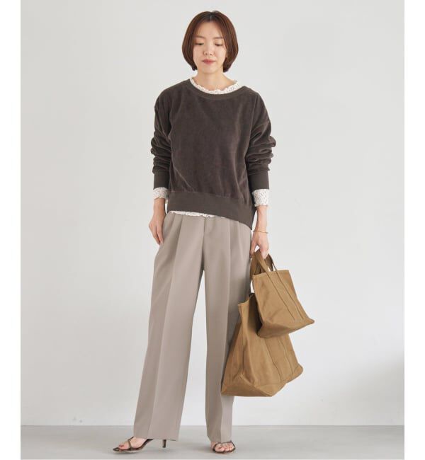 IENA「サスペンダーダブルクロスパンツ」|スラックス|