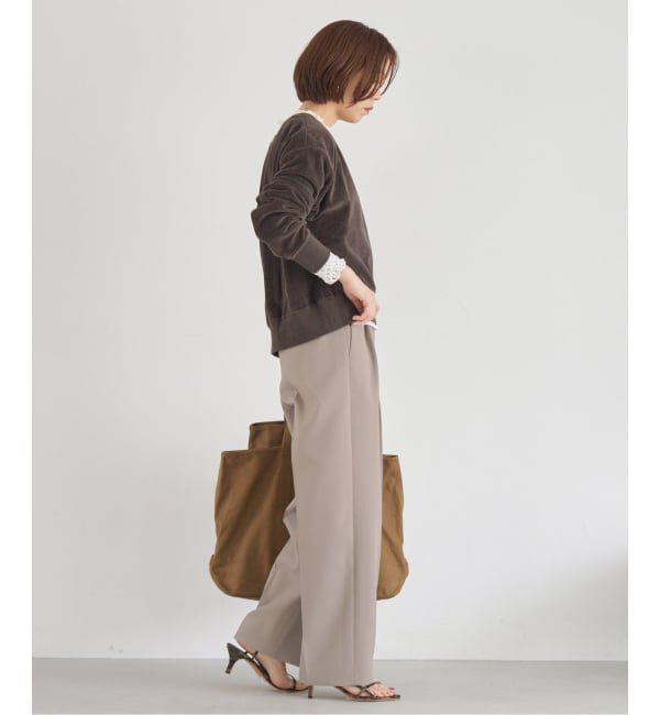 IENA「サスペンダーダブルクロスパンツ」|スラックス|