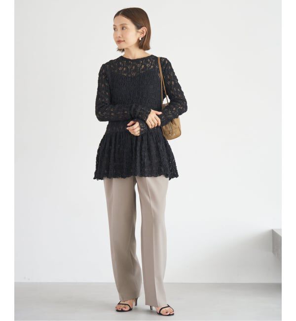 IENA「サスペンダーダブルクロスパンツ」|スラックス|