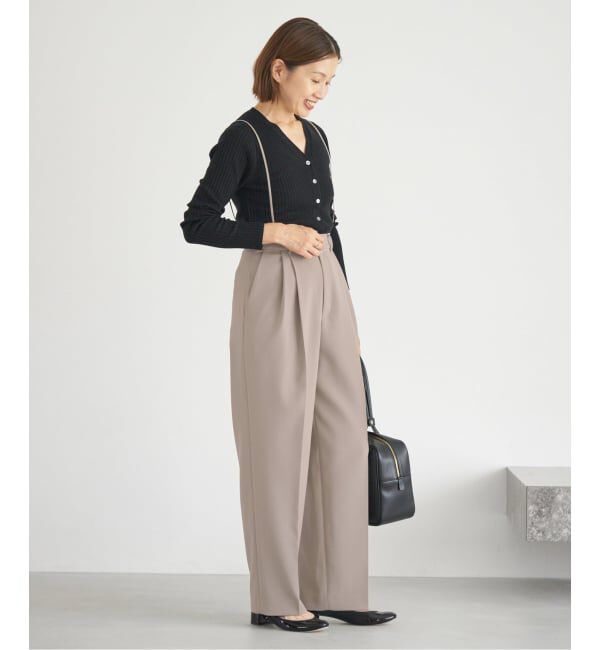 IENA「サスペンダーダブルクロスパンツ」|スラックス|