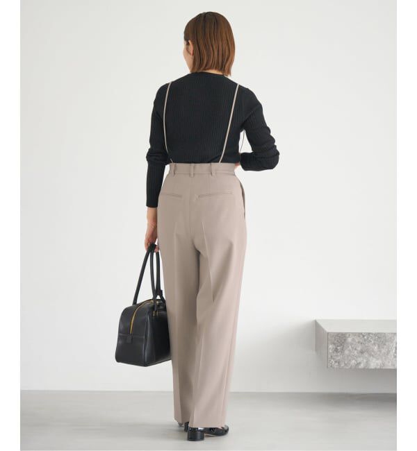 IENA「サスペンダーダブルクロスパンツ」|スラックス|