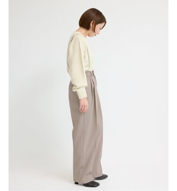 IENA「サスペンダーダブルクロスパンツ」|スラックス|