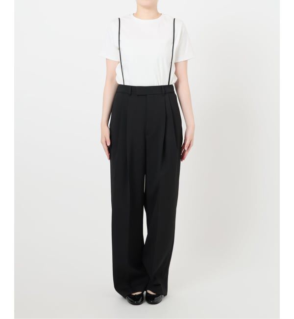 IENA「サスペンダーダブルクロスパンツ」|スラックス|