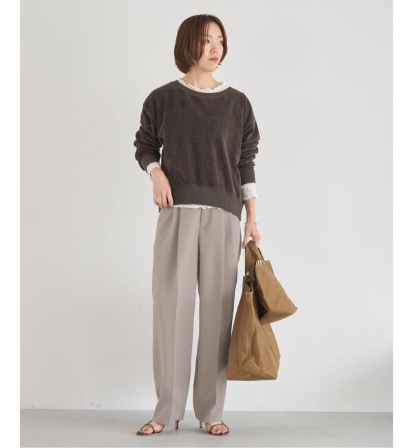 IENA「サスペンダーダブルクロスパンツ」|スラックス|