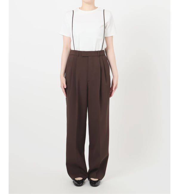 IENA「サスペンダーダブルクロスパンツ」|スラックス|