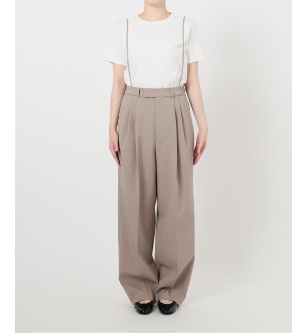 IENA「サスペンダーダブルクロスパンツ」|スラックス|