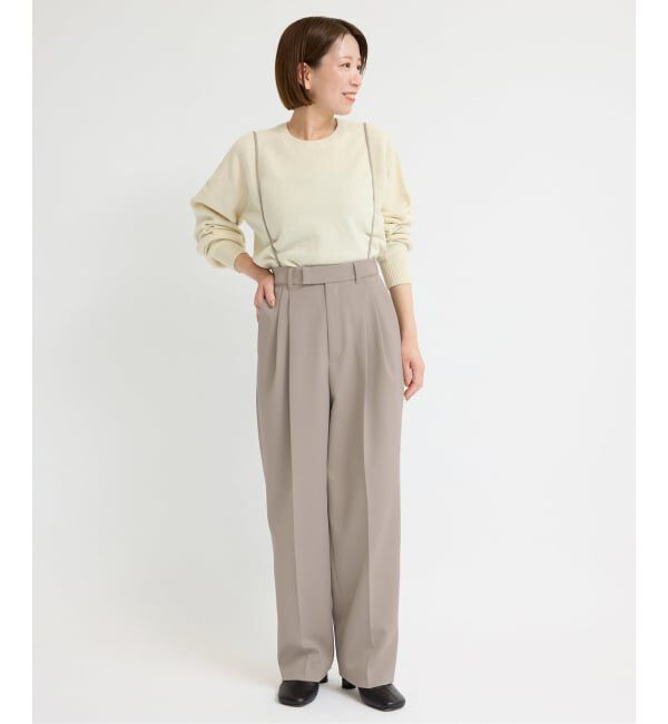 IENA「サスペンダーダブルクロスパンツ」|スラックス|