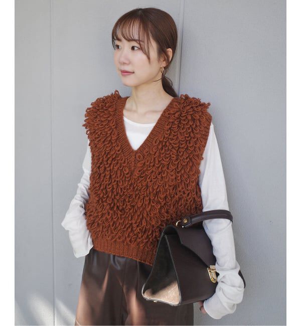 SLOBE IENA「NEPAL HAND KNIT SLOBE別注 ループニットベスト」|ベスト・ジレ|